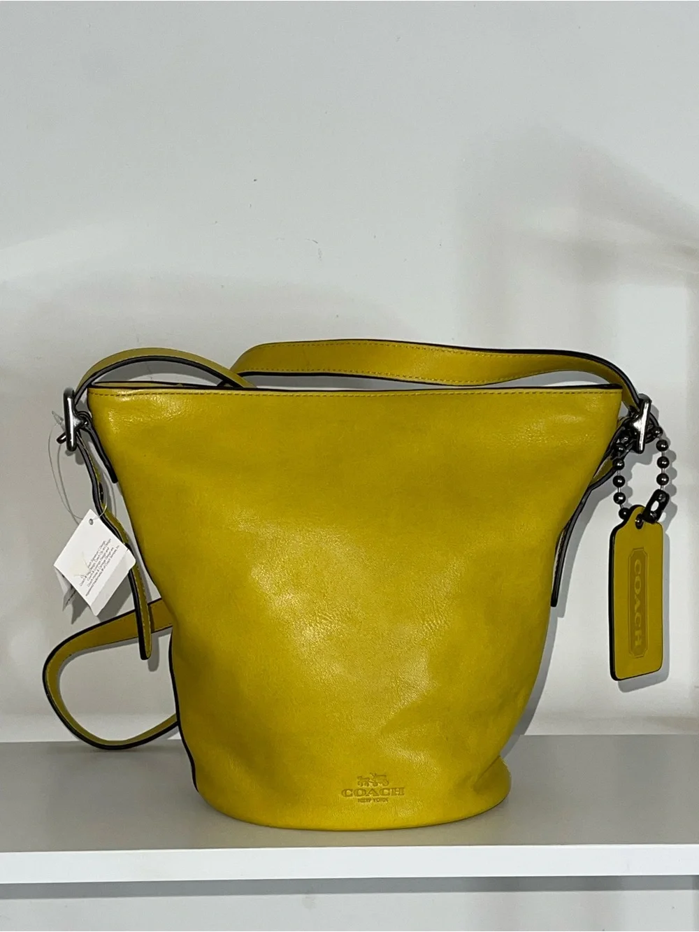 Coach Mini Duffle Yellow Bleeker Tote Handbag